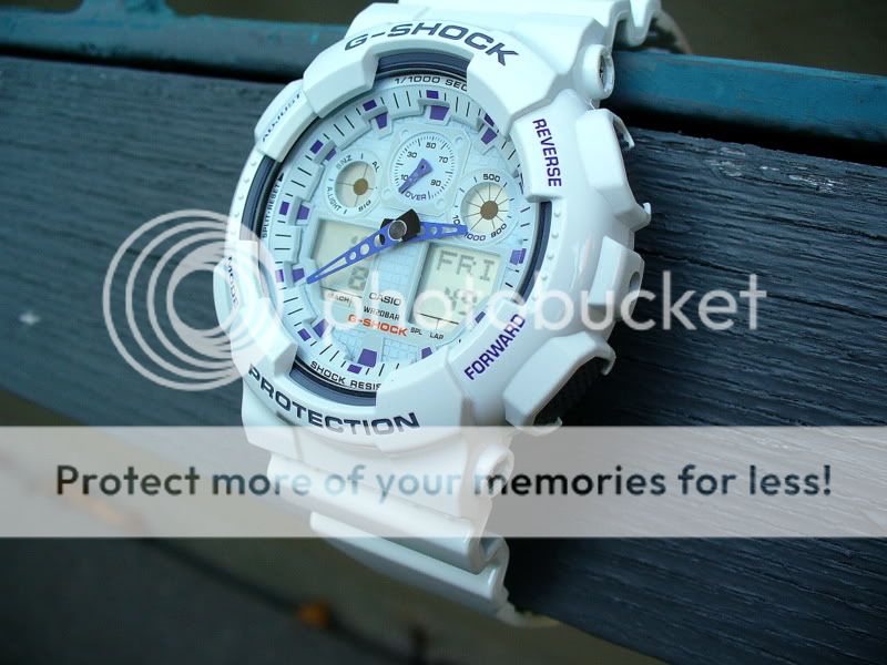 White G-Shock  (GA100-7A) GSHOCKS007